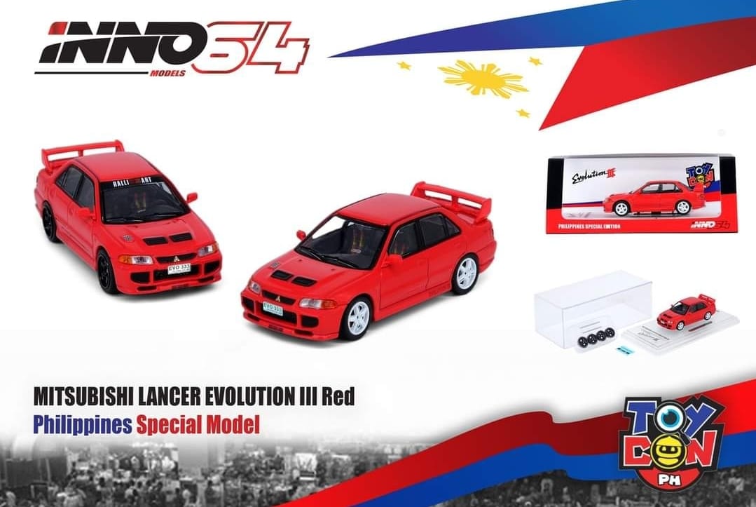 Inno64 Mitsubishi Lancer Evolution III Red Philippines Special Edition