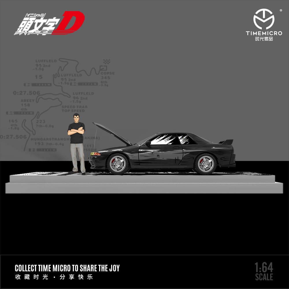 TimeMicro Nissan Skyline GT-R R32 Initial D
Cartoonised Nakazato Takeshi with Figure