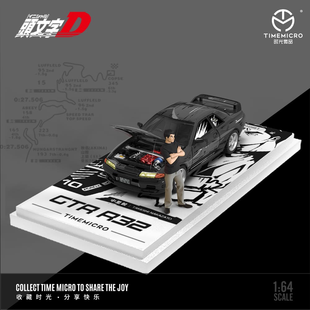 TimeMicro Nissan Skyline GT-R R32 Initial D
Cartoonised Nakazato Takeshi with Figure