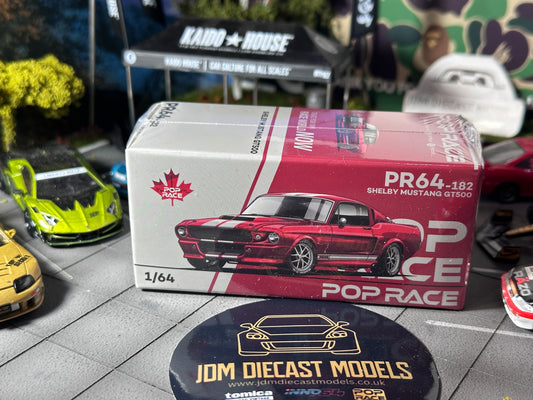 PopRace 1/64 Shelby Mustang GT500 Red PR640182 Canada Exclusive