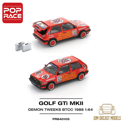 POPRACE Volkswagen Golf GTI MKII - TEAM DEMON TWEEKS BTCC 1988 PR640105