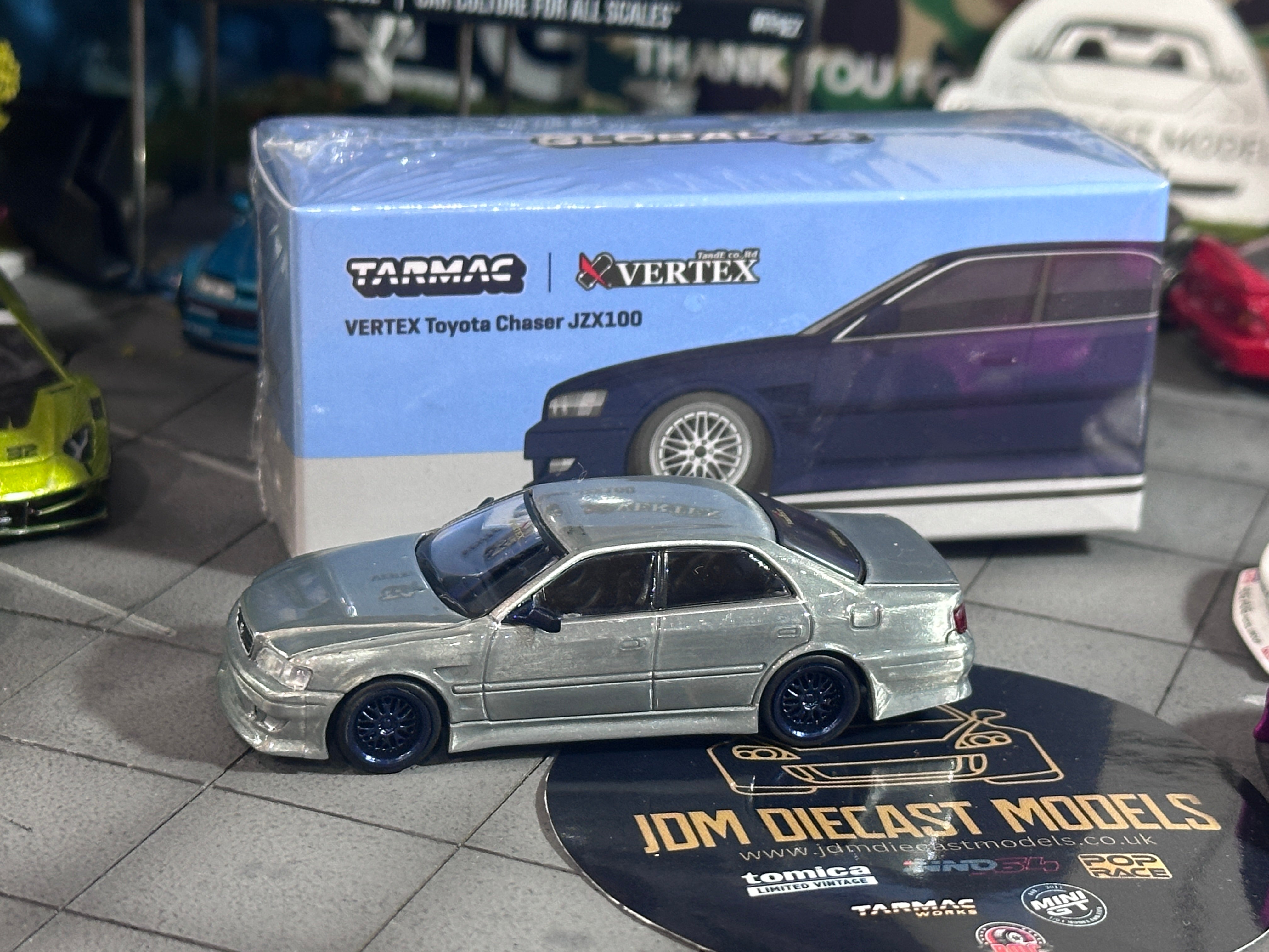 Chase] Tarmac Works VERTEX Toyota Chaser JZX100 Blue Metallic T64G