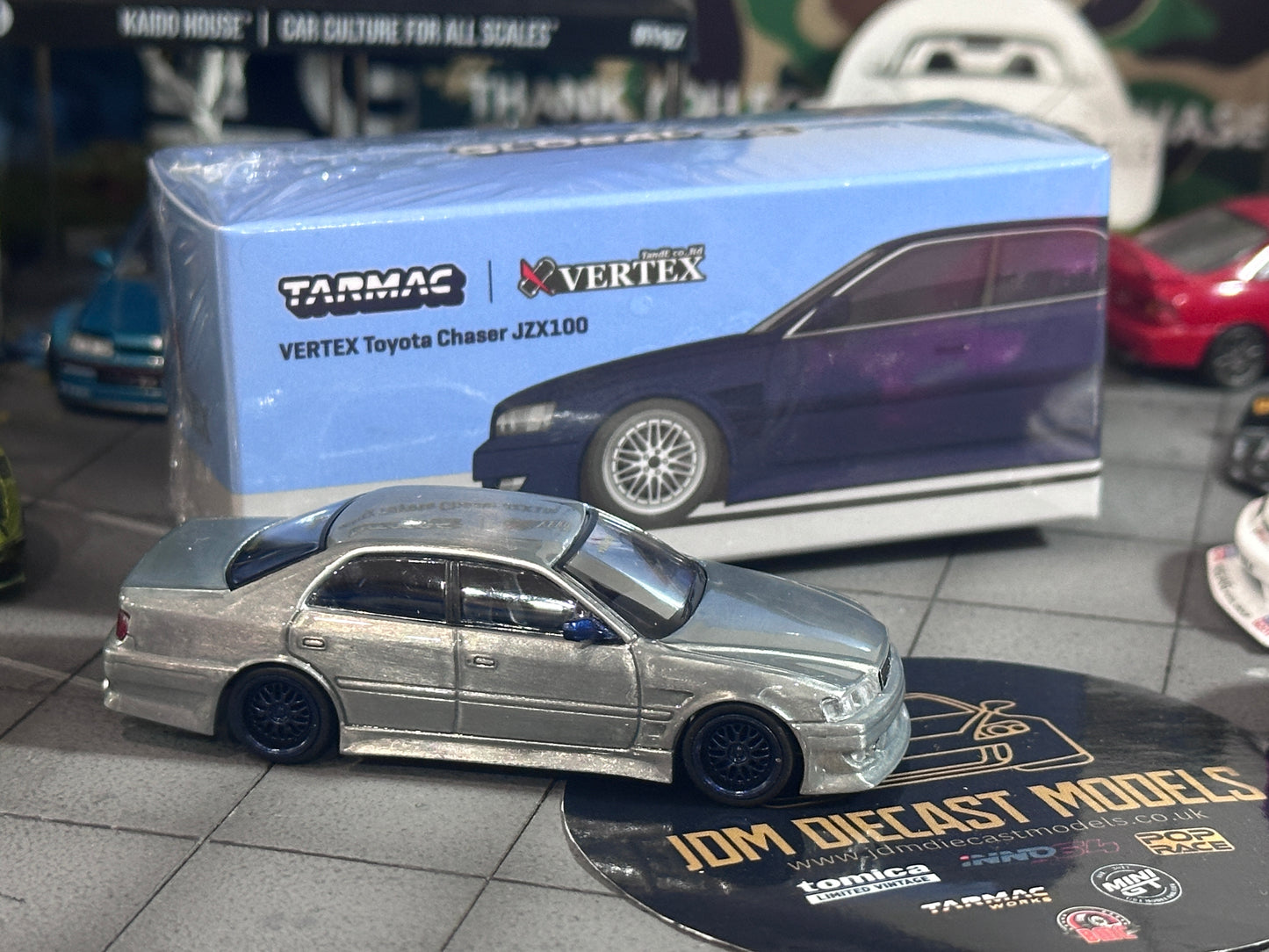 [Chase] Tarmac Works VERTEX Toyota Chaser JZX100 Blue Metallic T64G-007-BL
