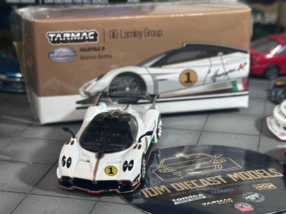 [Chase] Tarmac Works Pagani Huayra R - Lamley Special Edition (Bianco Benny) T64G-TL035-WH