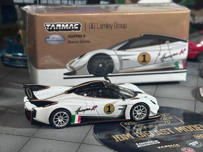 [Chase] Tarmac Works Pagani Huayra R - Lamley Special Edition (Bianco Benny) T64G-TL035-WH