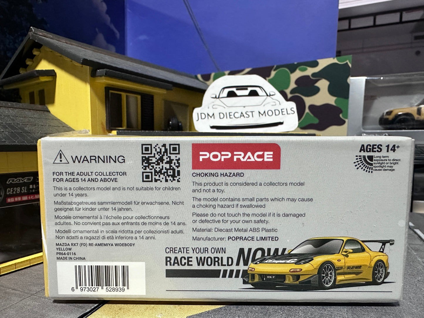 Poprace Mazda RX7 RE Amemiya Widebody Yellow PR64-0116