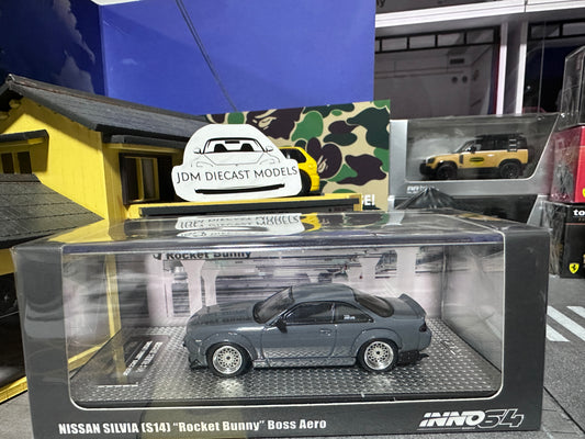 Inno64 Nissan Silvia S14 Rocket Bunny BOSS Aero Grey