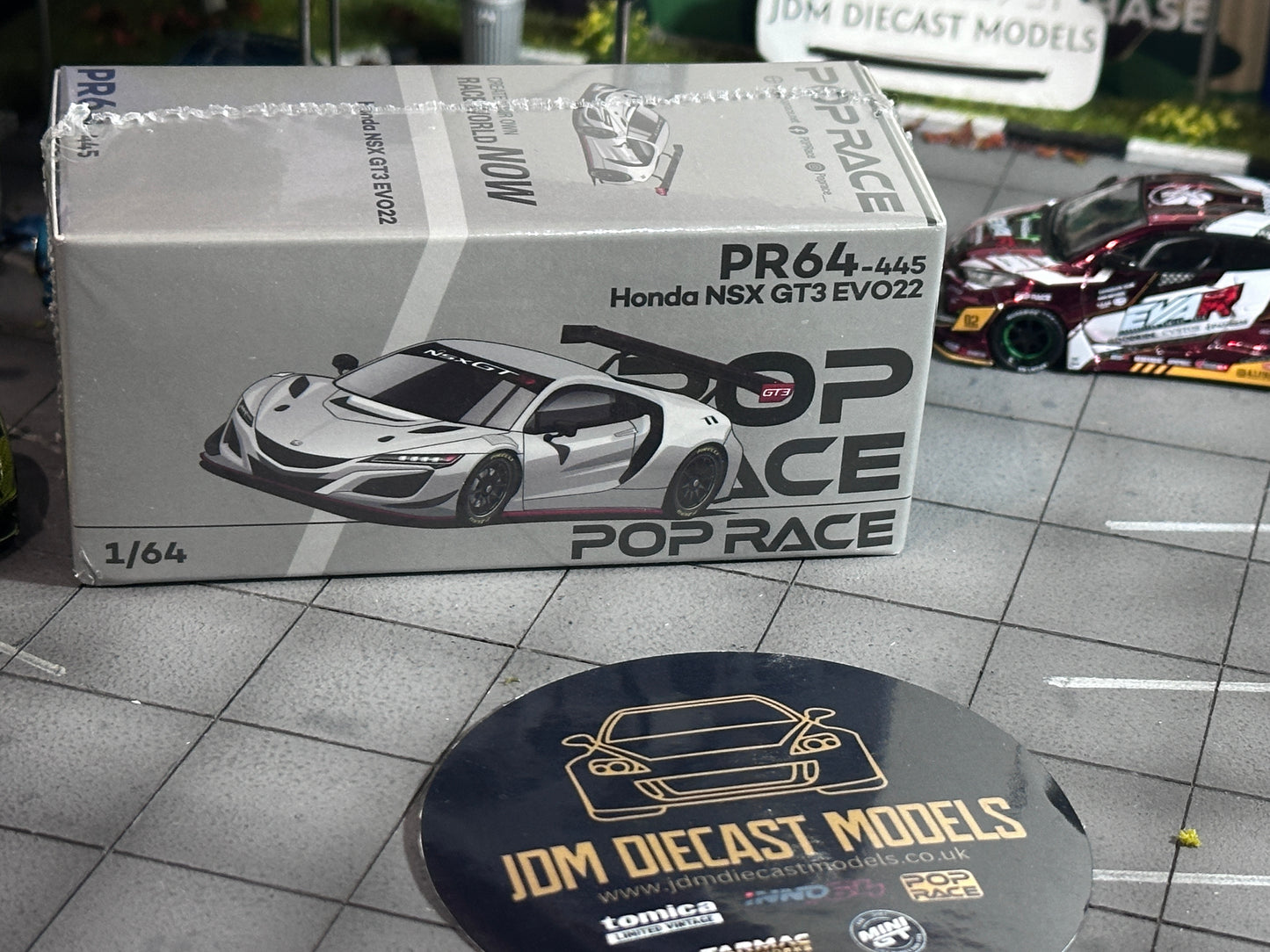 Pop Race Honda NSX GT3 EVO22 Silver 2025 Brazilian Event Exclusive PR640445