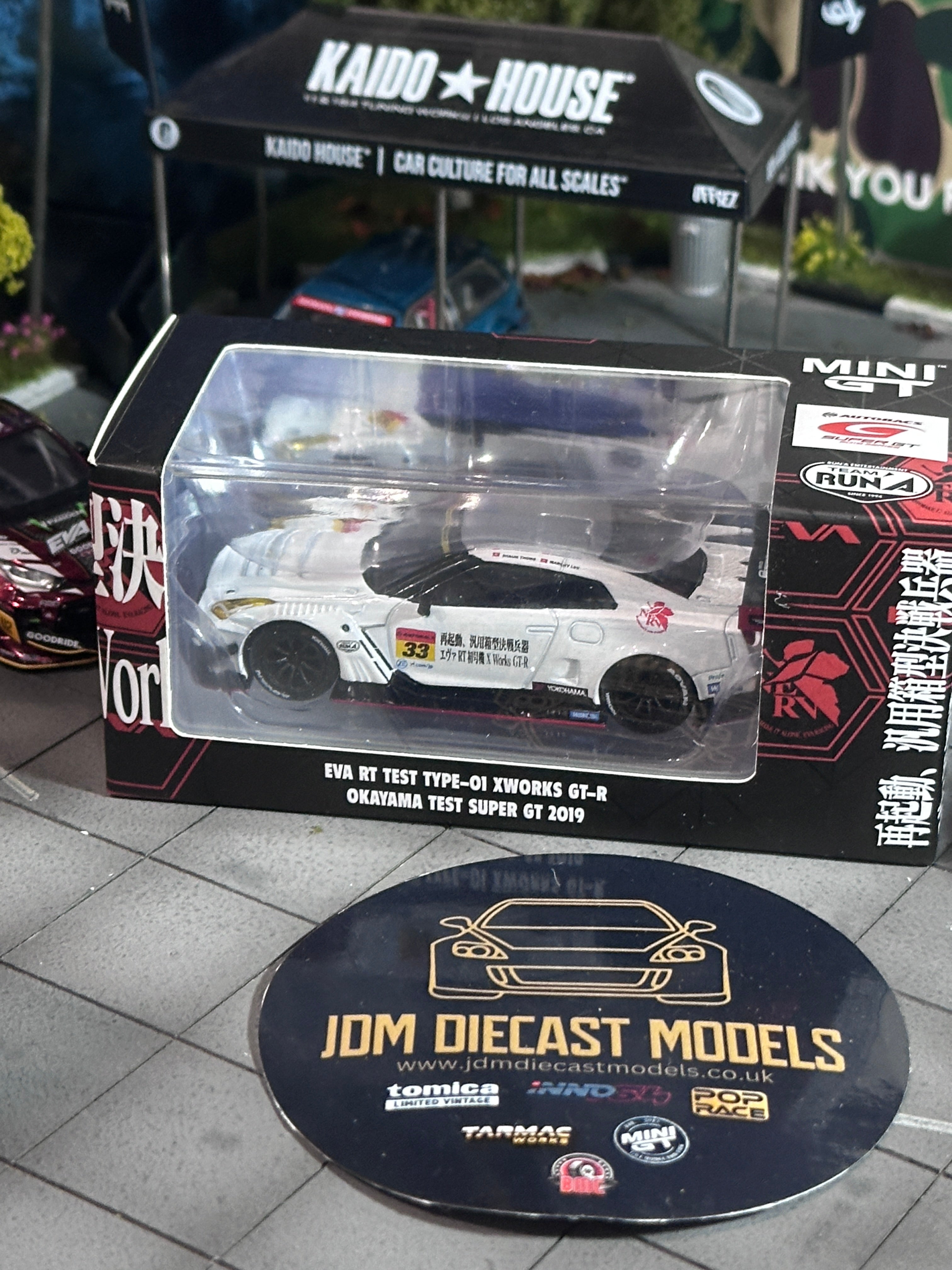 Mini GT x PopRace Eva RT Test Type-01 X Works GT-R 33 Test Car