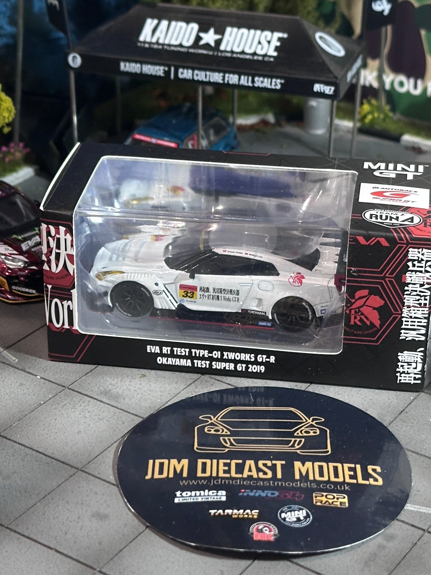 Mini GT x PopRace Eva RT Test Type-01 X Works GT-R 33 Test Car SUPER GT GT300 201