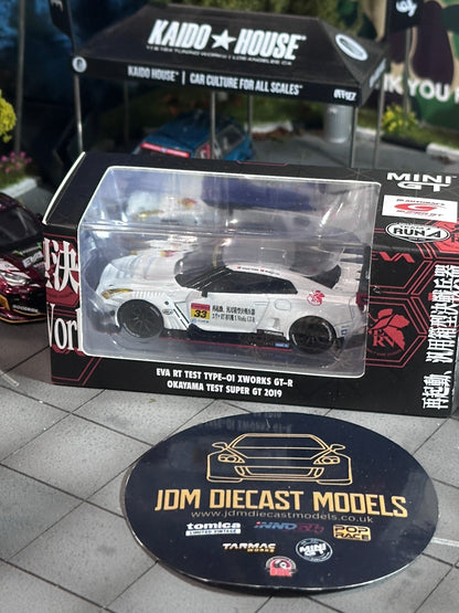 Mini GT x PopRace Eva RT Test Type-01 X Works GT-R 33 Test Car SUPER GT GT300 201