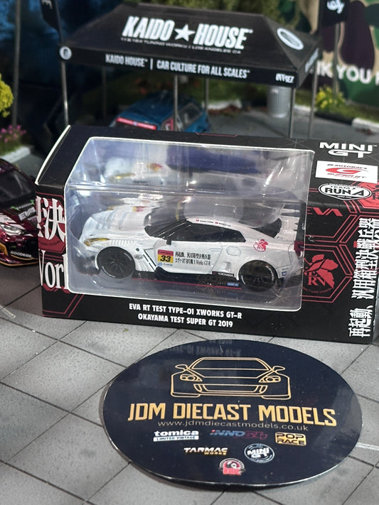 Mini GT x PopRace Eva RT Test Type-01 X Works GT-R 33 Test Car SUPER GT GT300 201
