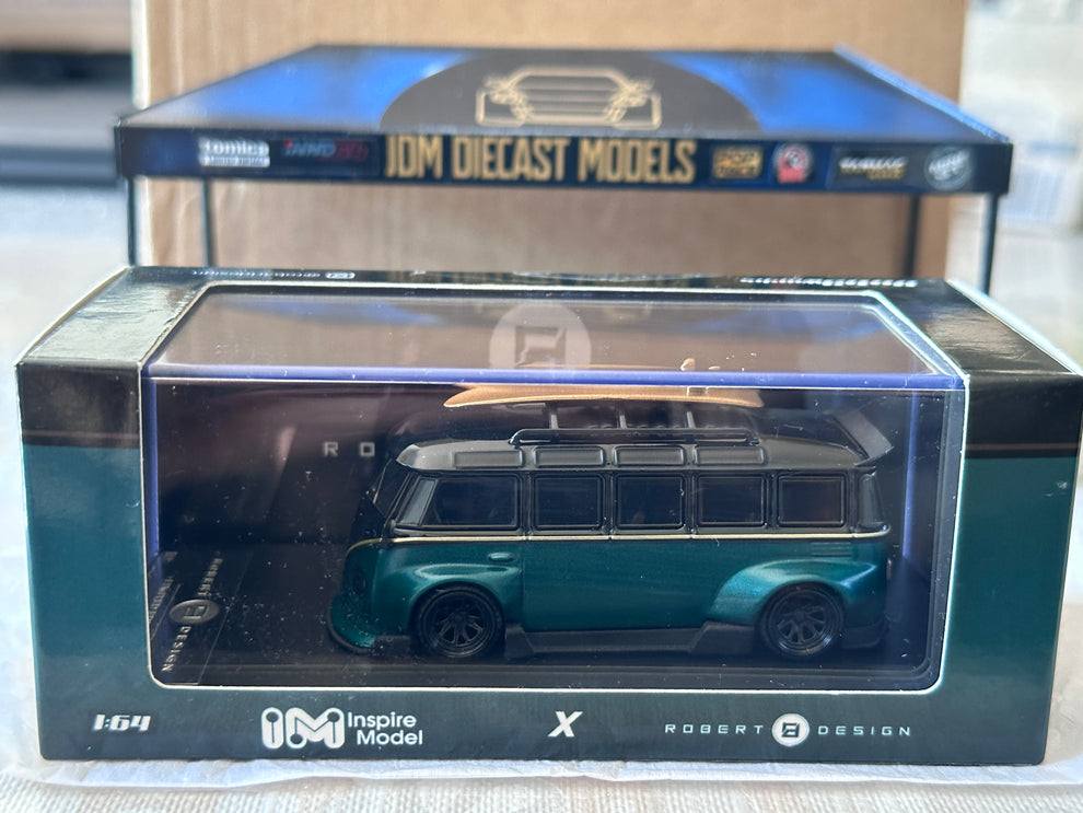 Inspire Model Volkswagen Kombi Camper Van Black and Green Robert Desig ...