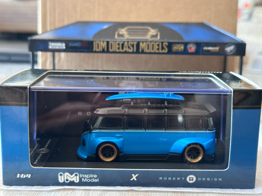 Inspire Model Volkswagen Kombi Camper Van Black and Blue Robert Design-Model