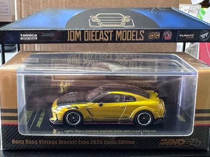 Inno64 Nissan Skyline GT-R R35 Top Secret Black Carbon Hong Kong Vintage Diecast Expo 2025