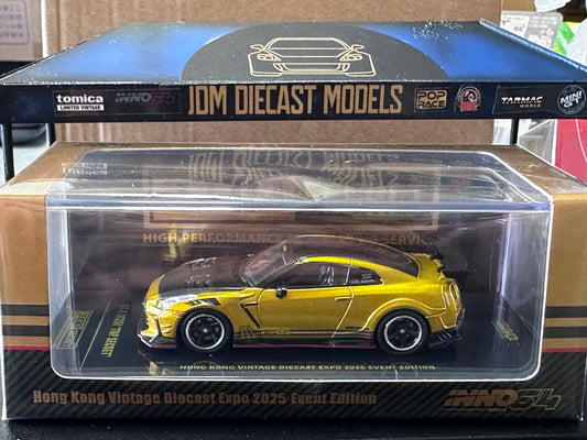 Inno64 Nissan Skyline GT-R R35 Top Secret Black Carbon Hong Kong Vintage Diecast Expo 2025