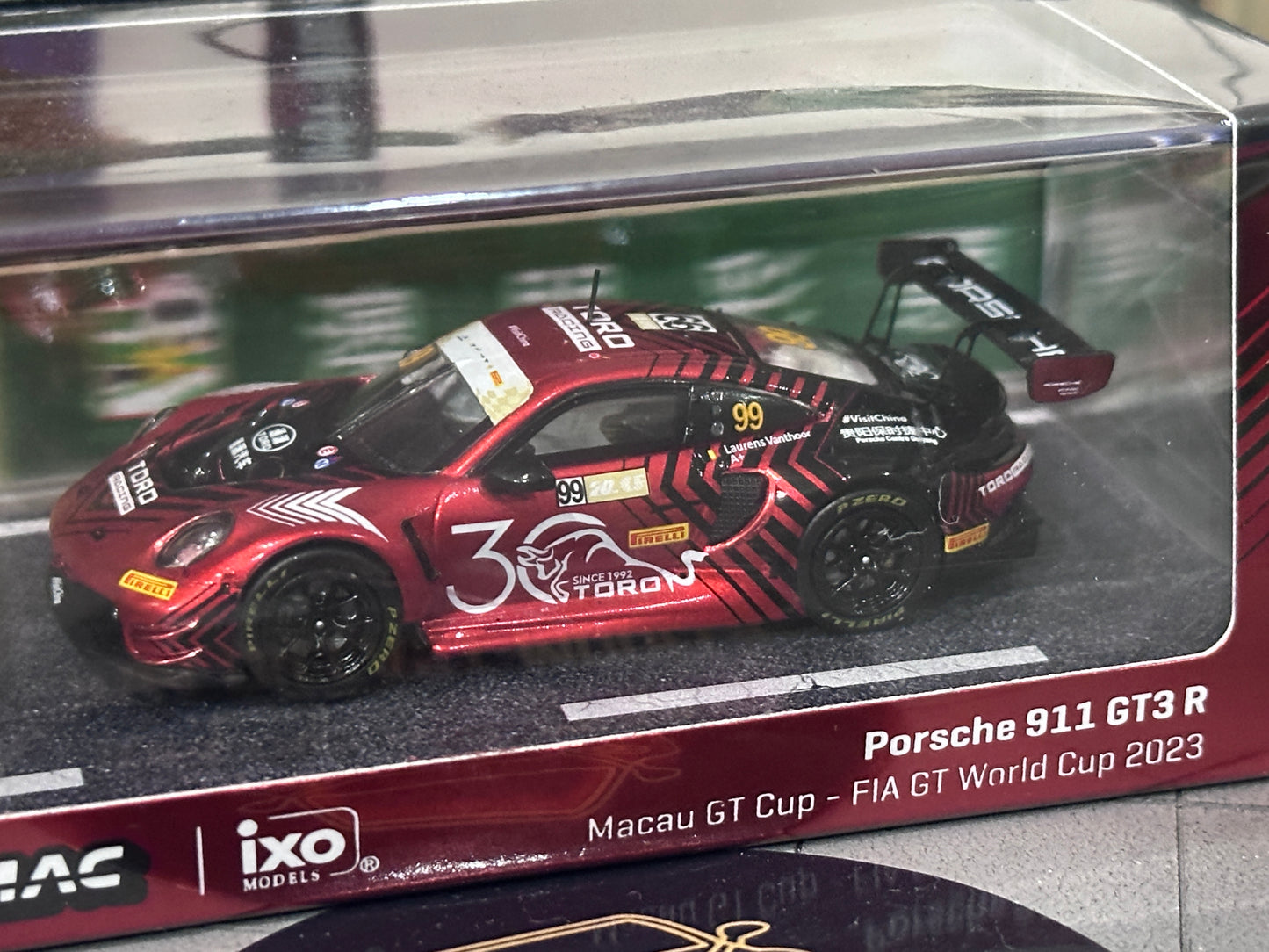 Tarmac Works 911 GT3 R Macau GT Cup FIA GT World Cup 2025 Hobby Expo China Red