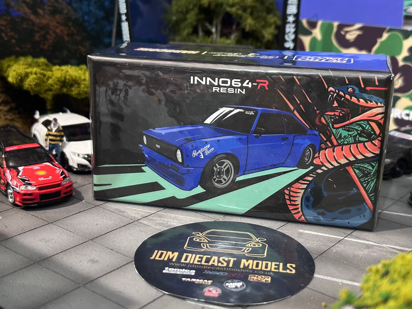 Inno64 Ford Escort MK2 Pandem "EMOTION" Retro Havoc BLUE IN64R-MK2P-BLUE