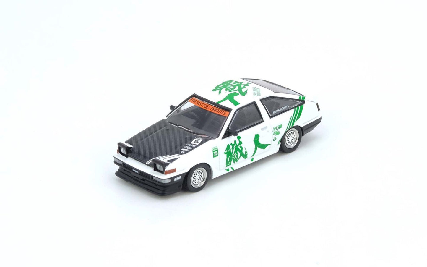 Inno64 Toyota Sprinter Trueno AE86 “Keiichi Tsuchiya” (with chance of chase car) IN64-AE86-KT