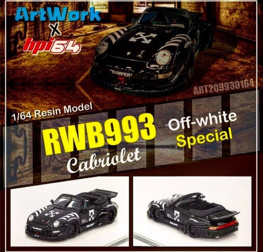 HPI64 X ARTWORK RWB Porsche 993 Off-White Special Resin Limited Very Rare
