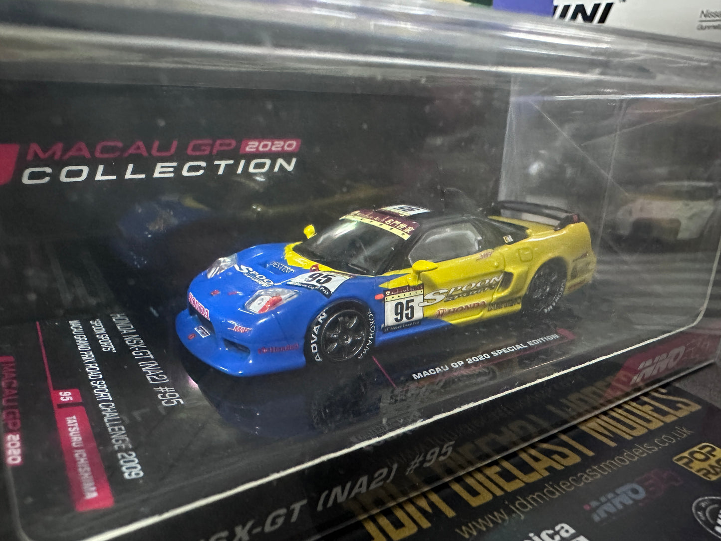 Inno64 Honda NSX-GT NA2 #95 Spoon Sports Macau Grand Prix Road Sport Challenge 2009 Tatsuru Ichishima IN64-NSXGT-MGP20SP