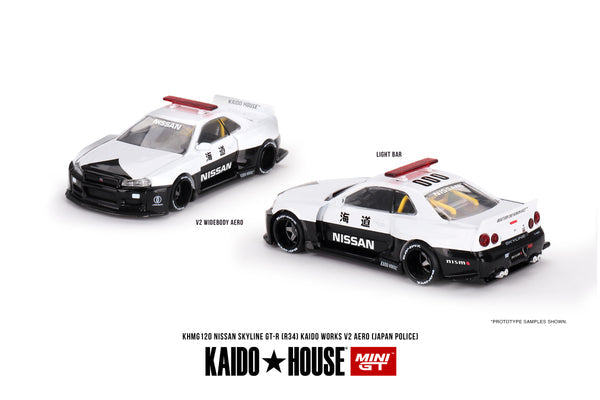 Kaido House Nissan Skyline GT-R R34 Kaido Works V2 Aero Japan Police KHMG120