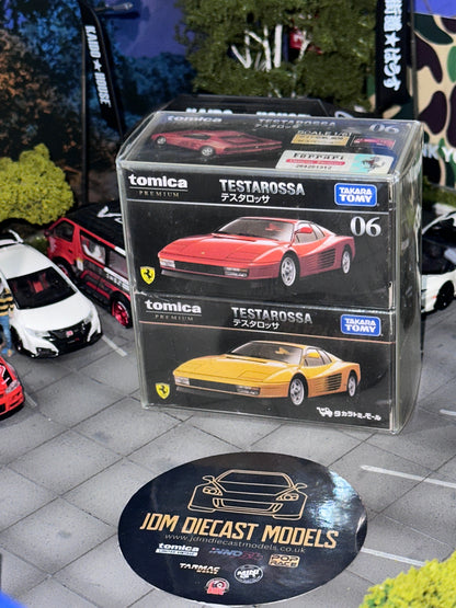 Takara Tomy Tomica Premium Ferrari Testarossa Red 06 Yellow Online Store Exclusive Set