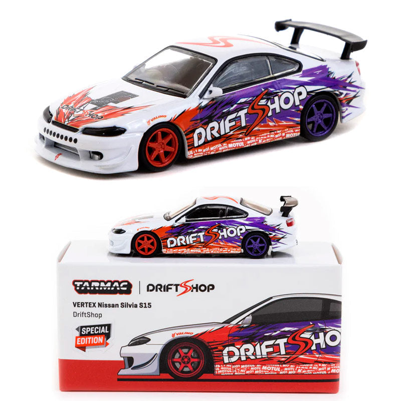 Tarmac Works VERTEX Nissan Silvia S15 DriftShop European Drift Championship - Driftshop Special Edition