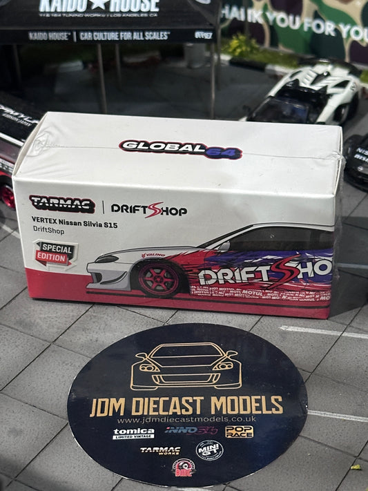 Tarmac Works VERTEX Nissan Silvia S15 DriftShop European Drift Championship - Driftshop Special Edition