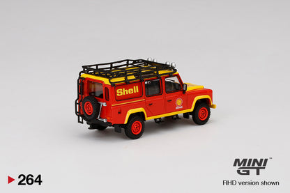 Mini GT Land Rover Defender 110 Shell Oil Hong Kong Shell Gas Station Exclusive MGT00264