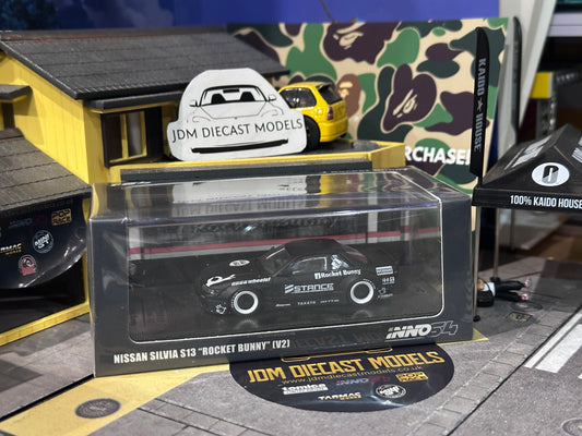 Inno64 Nissan Silvia S13 Rocket Bunny V2 - Matte Black