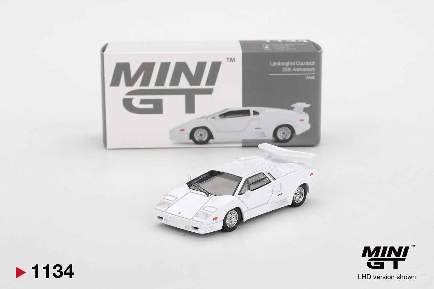 Mini GT Lamborghini Countach 25th Anniversary (White) MGT01134