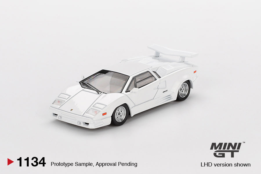 Mini GT Lamborghini Countach 25th Anniversary (White) MGT01134