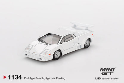 Mini GT Lamborghini Countach 25th Anniversary (White) MGT01134
