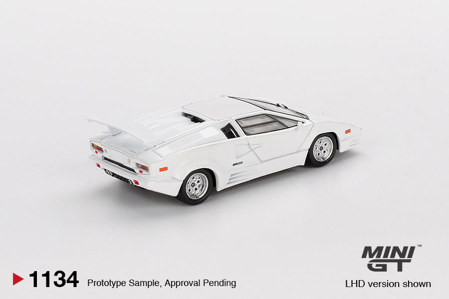 Mini GT Lamborghini Countach 25th Anniversary (White) MGT01134