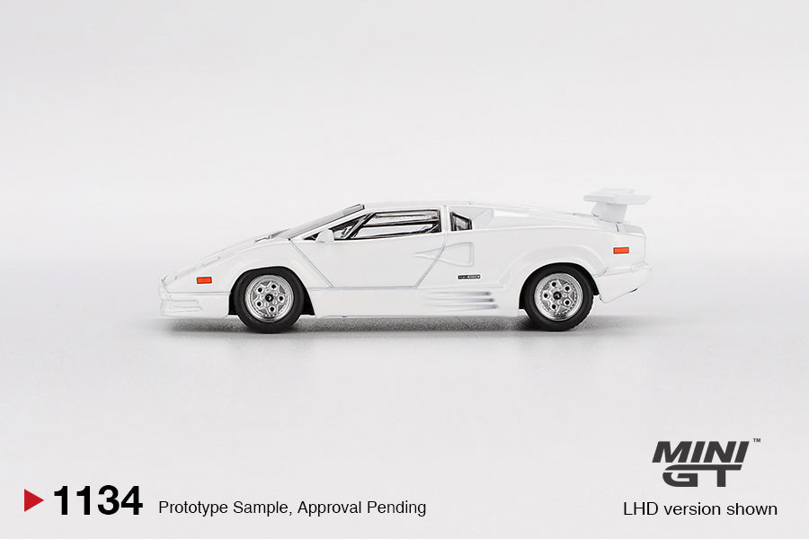 Mini GT Lamborghini Countach 25th Anniversary (White) MGT01134