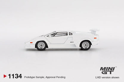 Mini GT Lamborghini Countach 25th Anniversary (White) MGT01134
