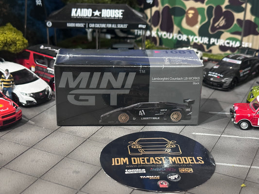 Mini GT Lamborghini Countach LB-WORKS (Black) MGT01081