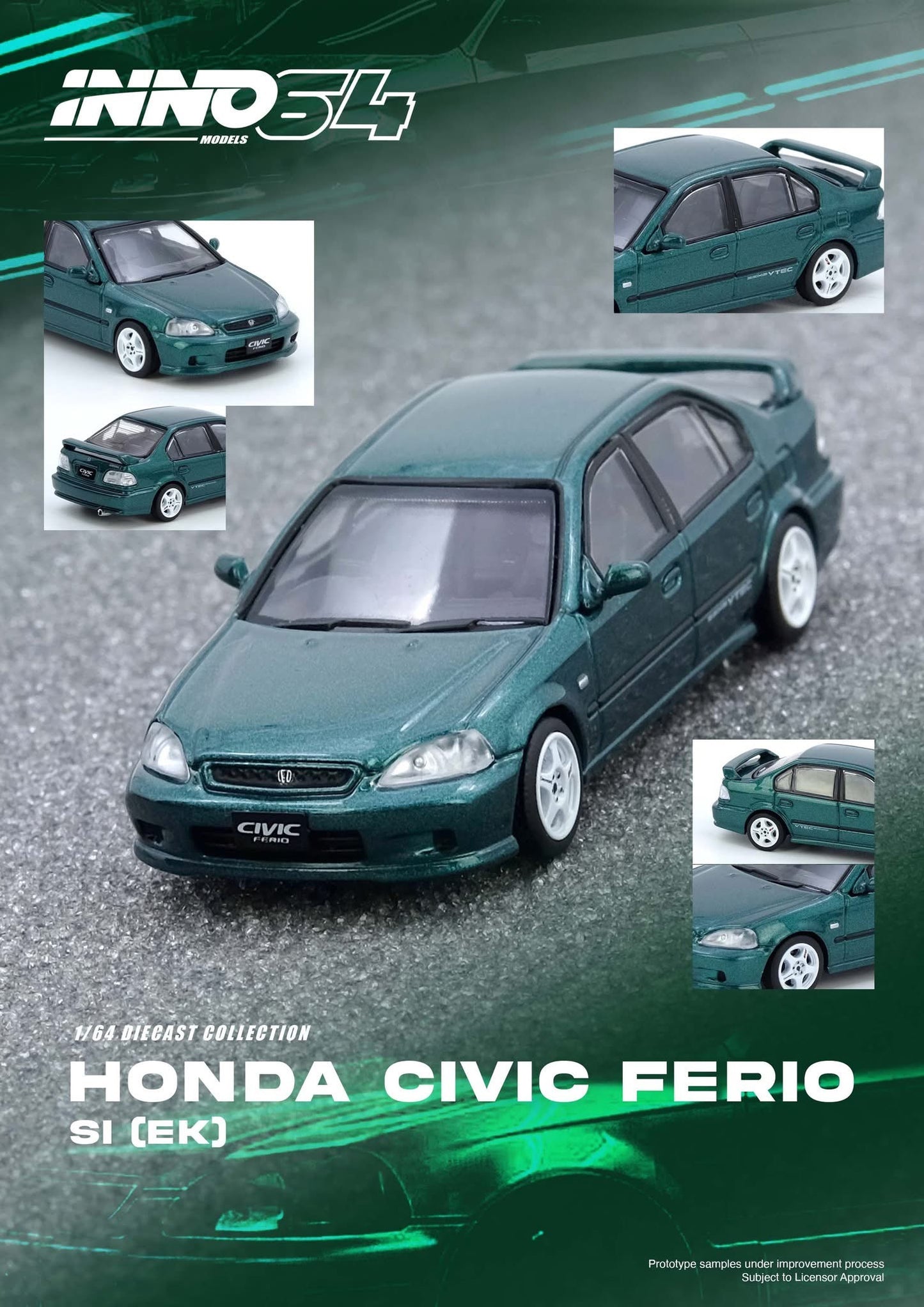 Inno64 Honda Civic Ferio Si EK Green IN64-EKS-GREEN