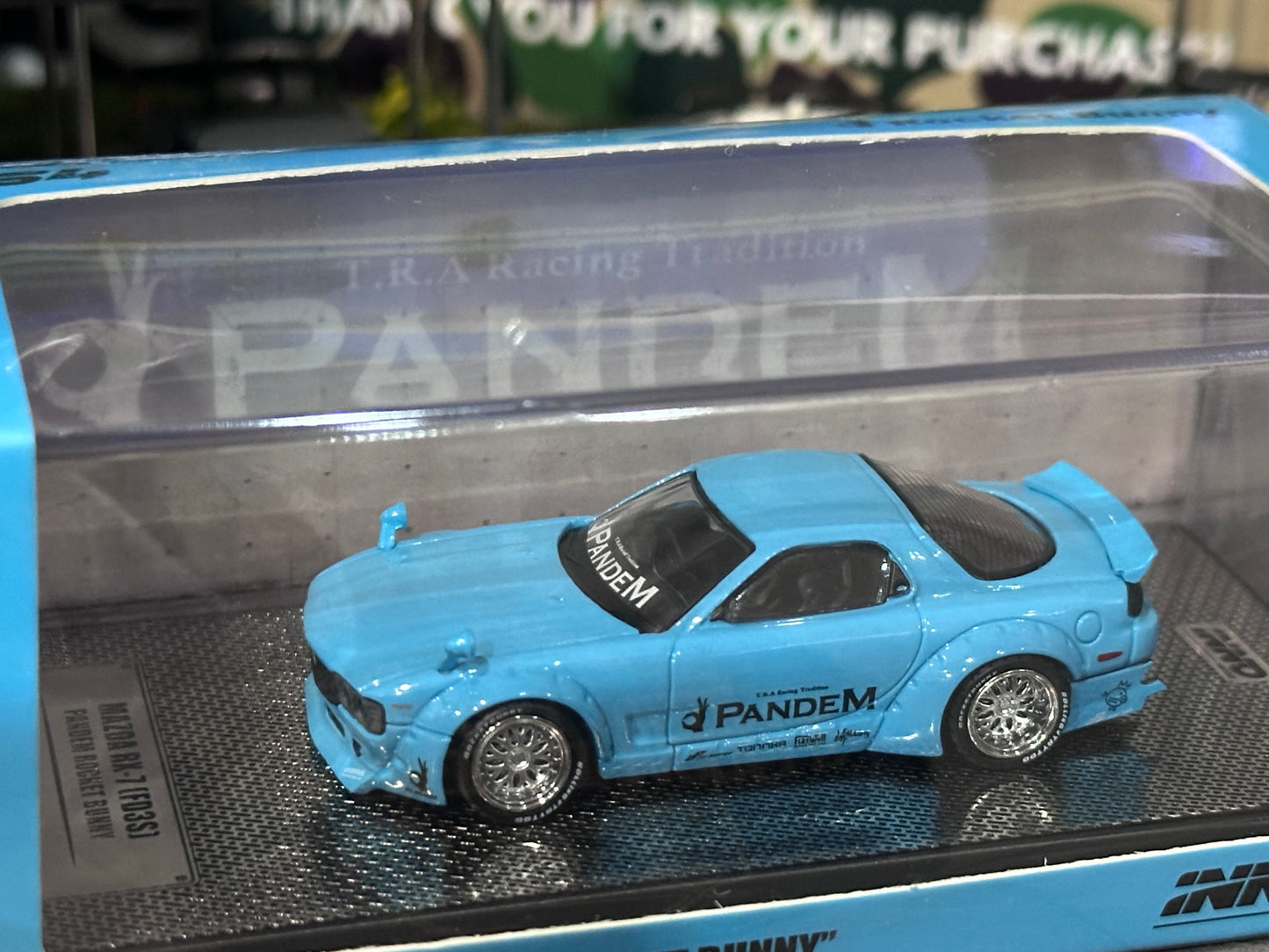 Inno64 Mazda RX-7 FD3S Pandem Rocket Bunny Tiffany Blue New MOULD IN64-RX7FDP-TIFBLU