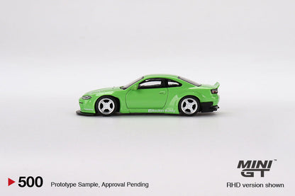 Mini GT Nissan Silvia (S15) Rocket Bunny (Green) MGT00500