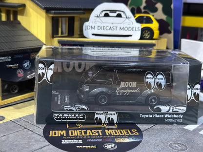 Tarmac Works Toyota Hiace Widebody Mooneyes Black T64-038-ME2