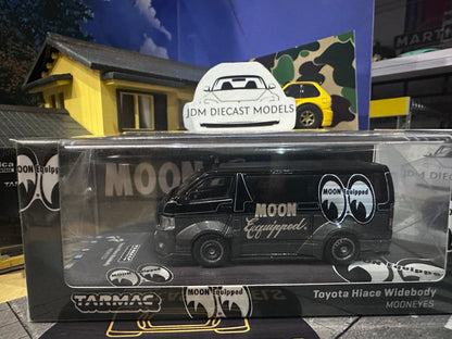 Tarmac Works Toyota Hiace Widebody Mooneyes Black T64-038-ME2