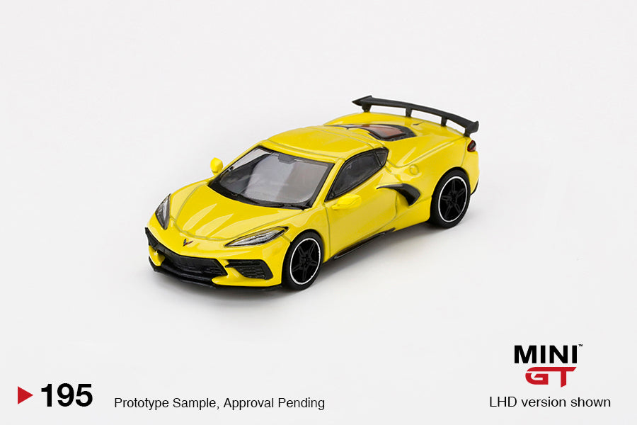 Mini GT Chevrolet Corvette Stingray Accelerate Yellow Metallic MGT00195