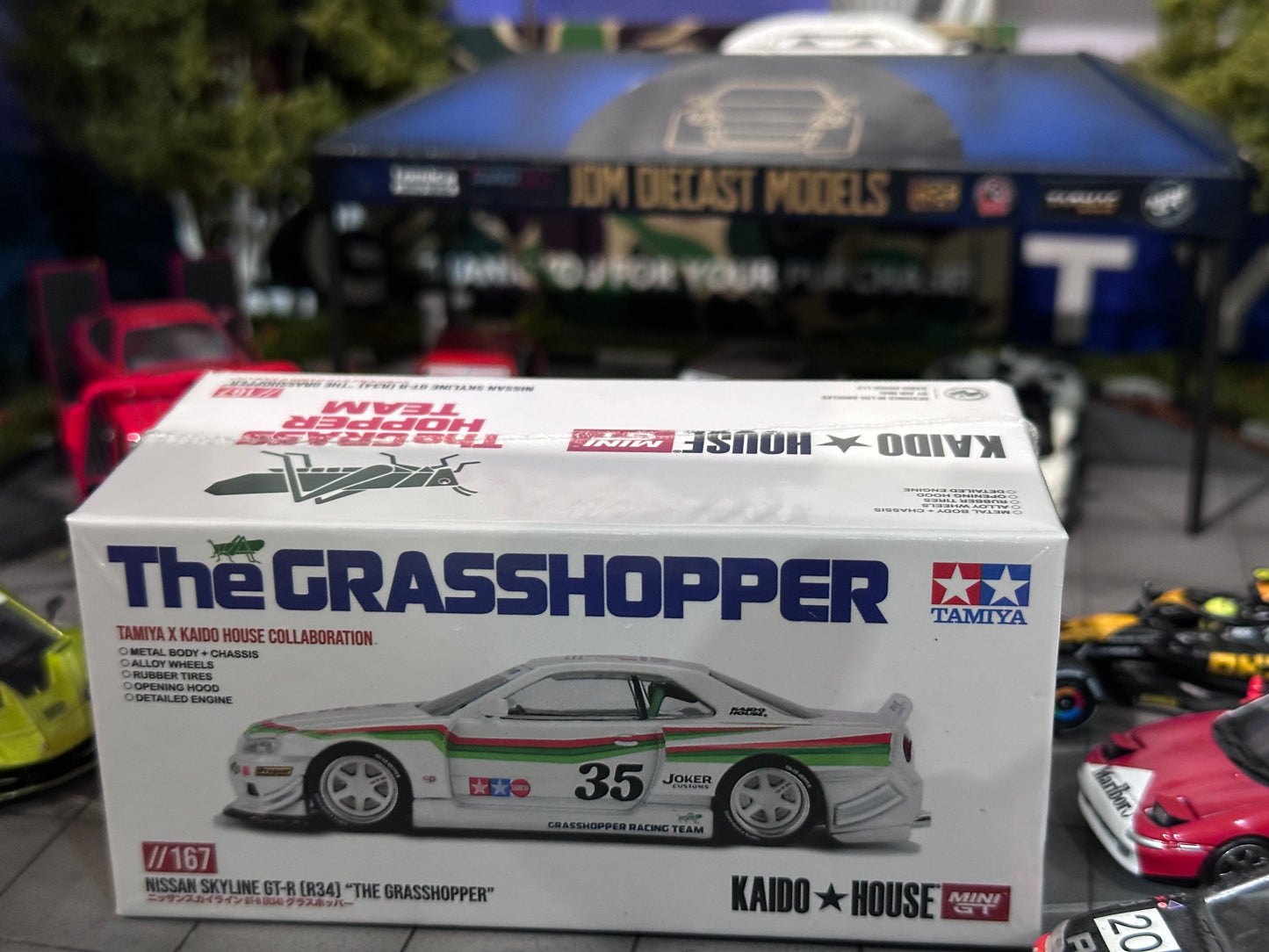 Kaido House Nissan Skyline GT-R (R34) TAMIYA x KAIDO HOUSE "The GRASSHOPPER" V1 KHMG167