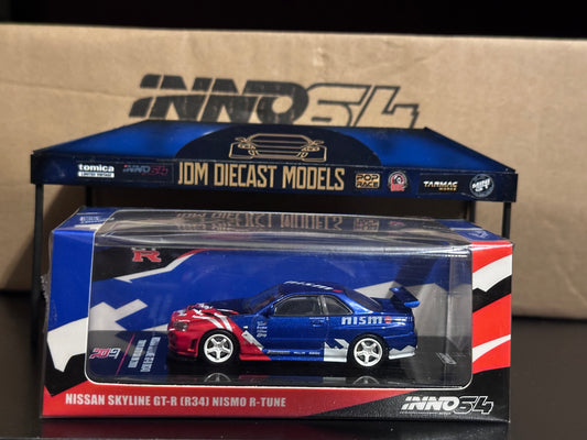 Inno64 Nissan Skyline GTR R34 Nismo R Tune Concept Tokyo Auto Salon 2000 Rare UK shipping IN64-R34RT-TAS