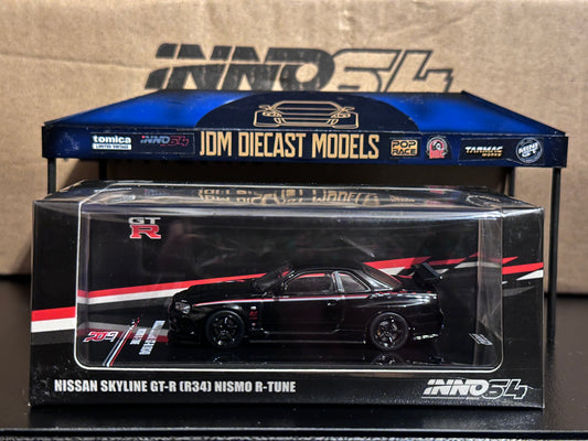 Inno64 1/64 Nissan Skyline GT-R R34 Nismo R-Tune Black Pearl IN64-R34RT-BLA