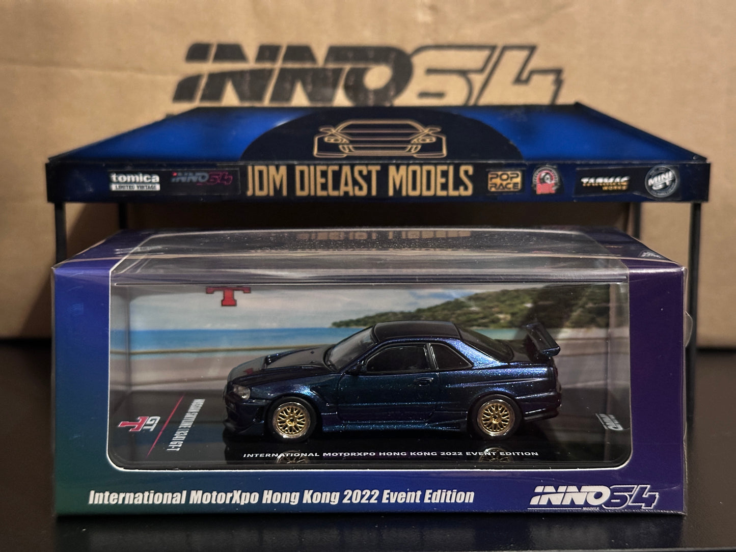 Inno64 Nissan Skyline R34 GT-T Magic Purple HKIMX22 Hong Kong Event Edition IN64-R34GTT-HKIMX22