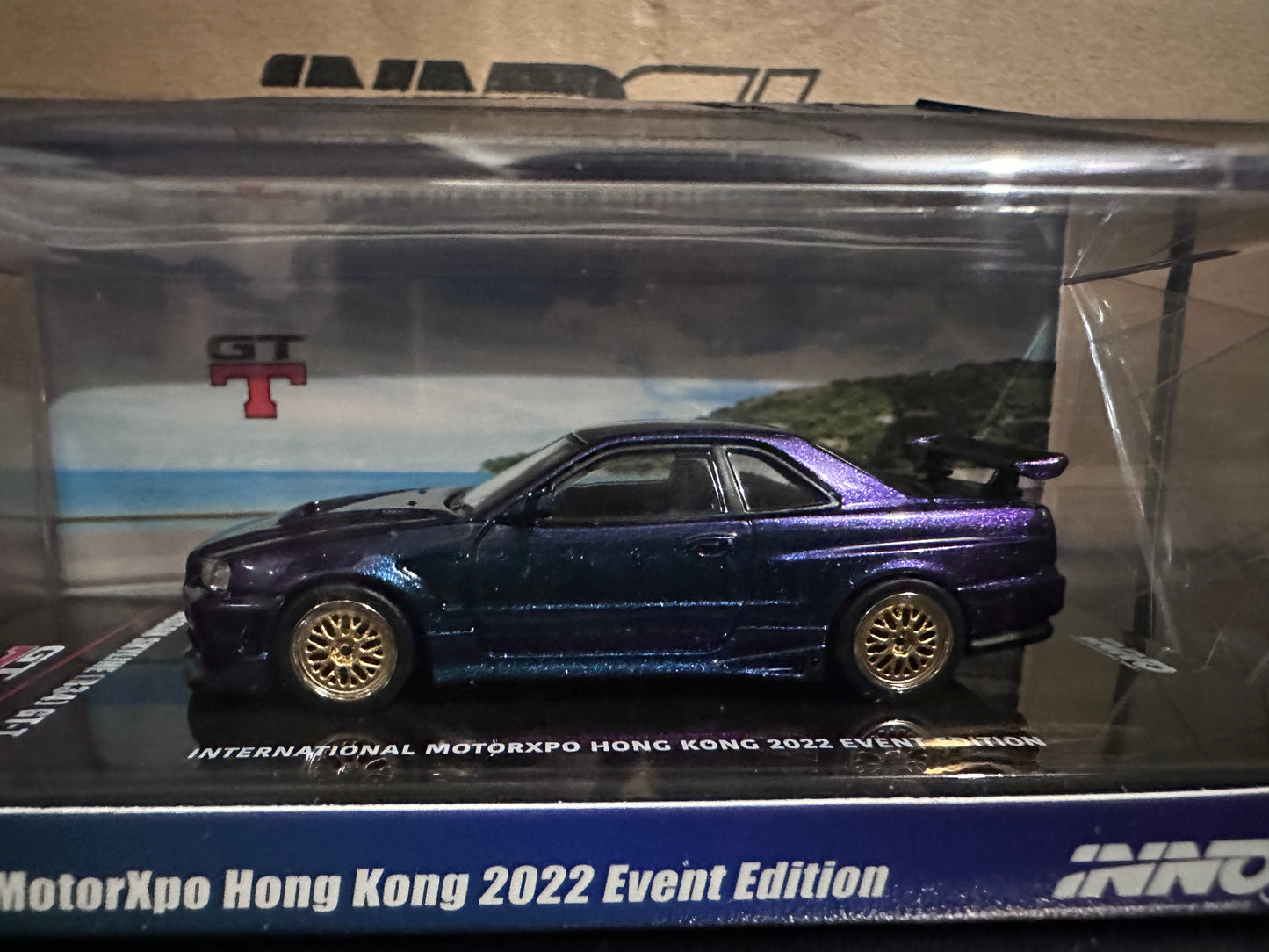 Inno64 Nissan Skyline R34 GT-T Magic Purple HKIMX22 Hong Kong Event Edition IN64-R34GTT-HKIMX22