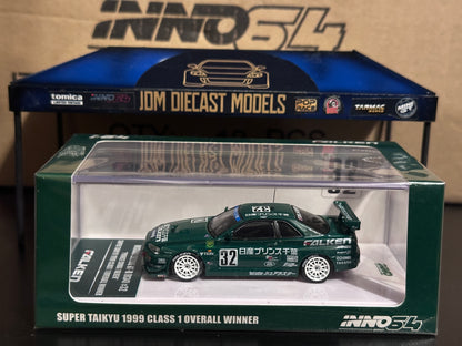 Inno64 Nissan Skyline GT-R (R34) - #32 "Prince Chiba Falken" Super Taikyu 1999 Class 1 Overall Winner IN64-R34-PCFAL